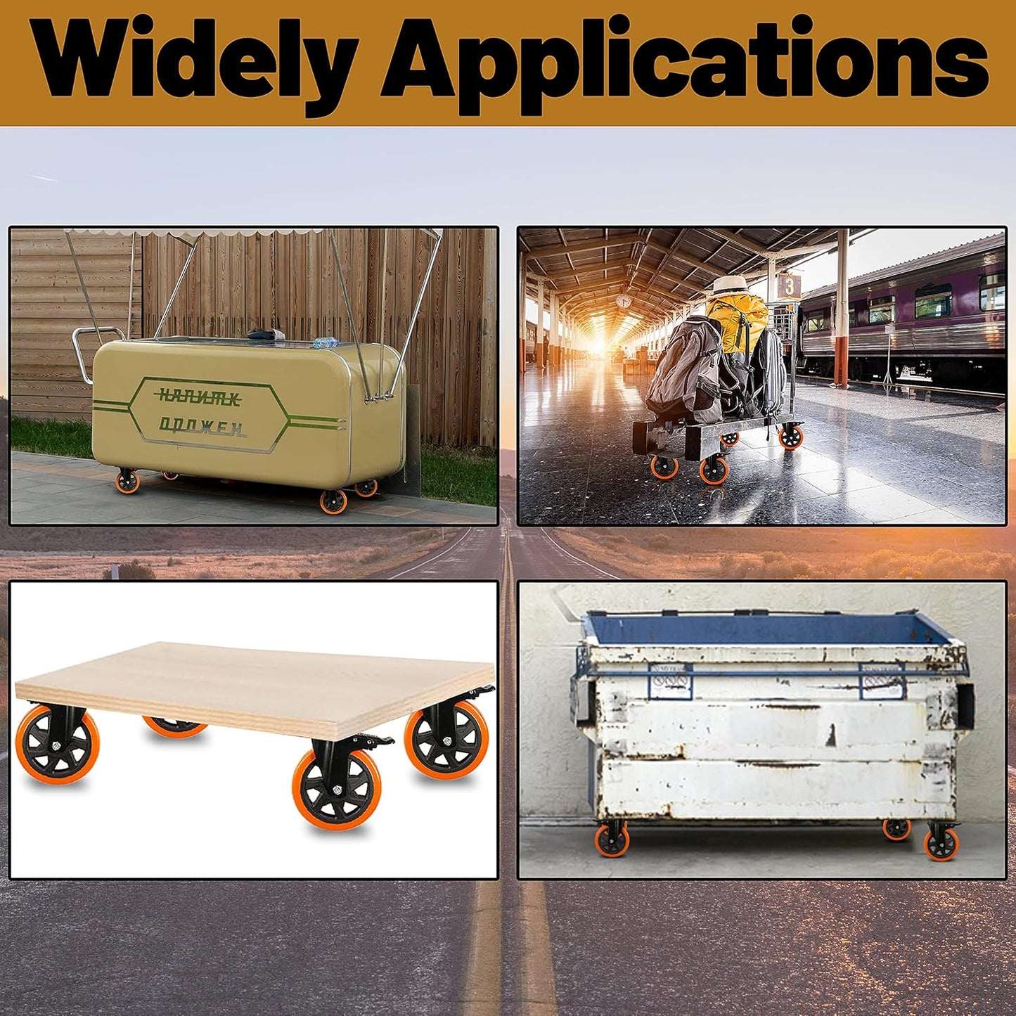 6 Inch Caster Wheels Heavy Duty Casters Load