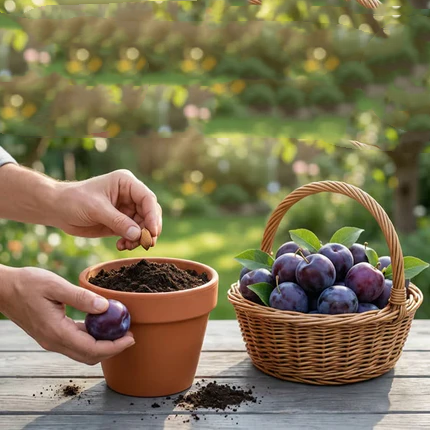 Heirloom Non-GMO Grafted Plum Tree Seeds