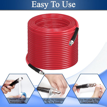100FT Sewer Jetter Kit for Pressure Washer 1/4''NPT