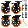 6 Inch Caster Wheels Heavy Duty Casters Load 2800 Lbs