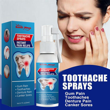 Antibacterial oral spray for preventing cavities relieving gum pain, and oral care