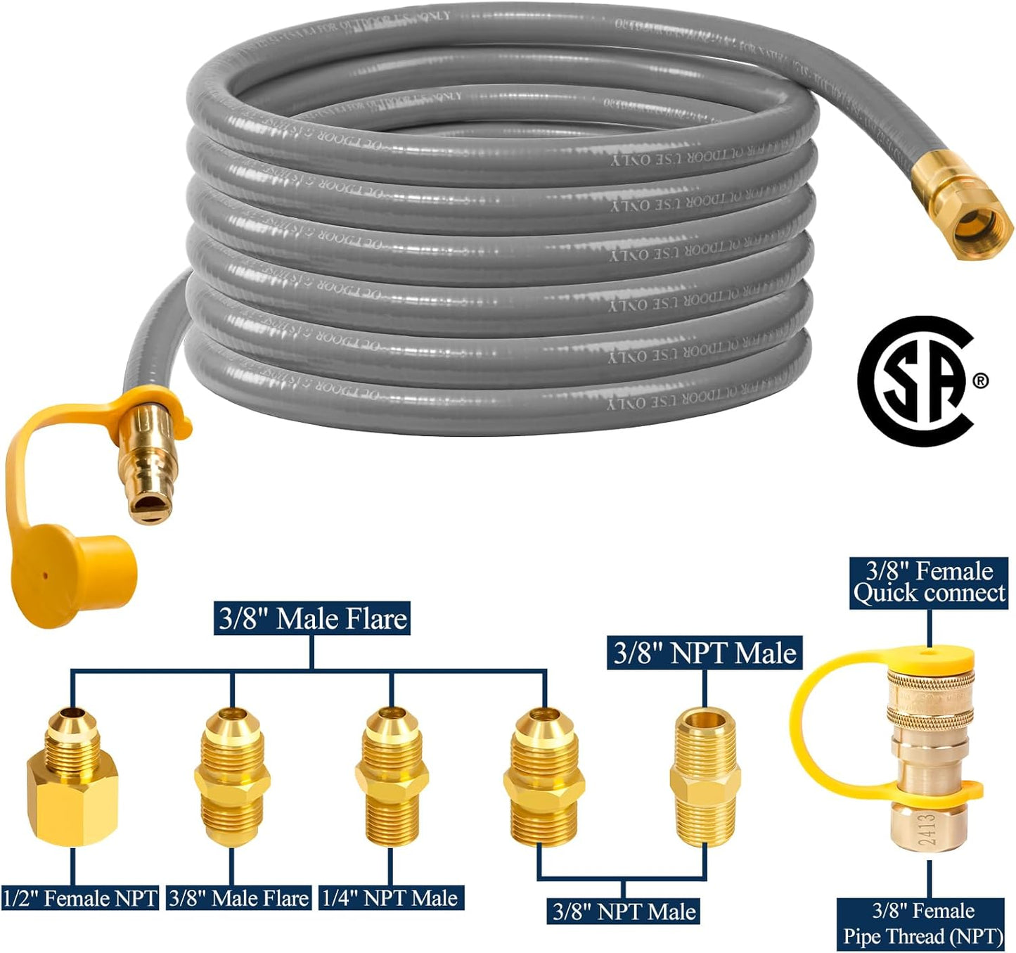 12FT or 24FT Low Pressure LPG Hose