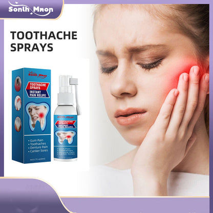 Antibacterial oral spray for preventing cavities relieving gum pain, and oral care