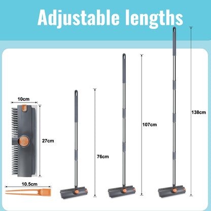 Floor Brush with Long Handle – 3-in-1 Bathroom and Shower Brush