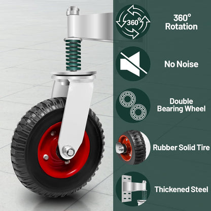 8 inch Fence Gate Wheel Spring Loaded