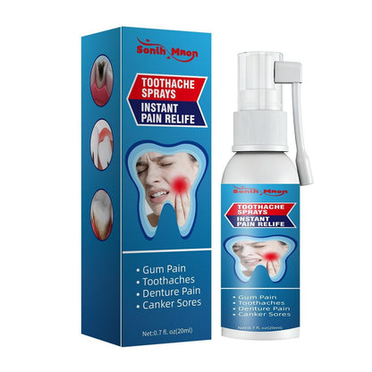 Antibacterial oral spray for preventing cavities relieving gum pain, and oral care