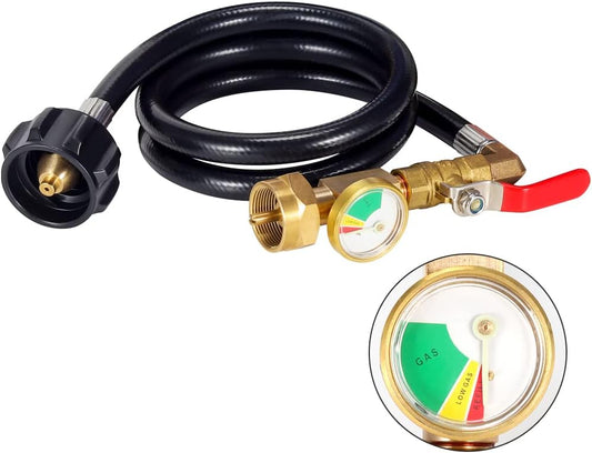 Pressure Gauge 36" Propane Refill Adapter