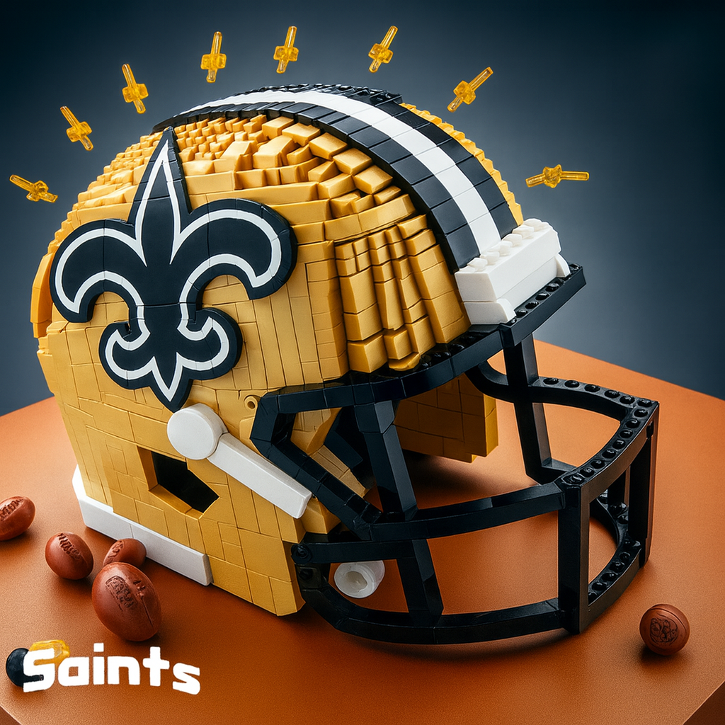 Football Team Building Block Helmet