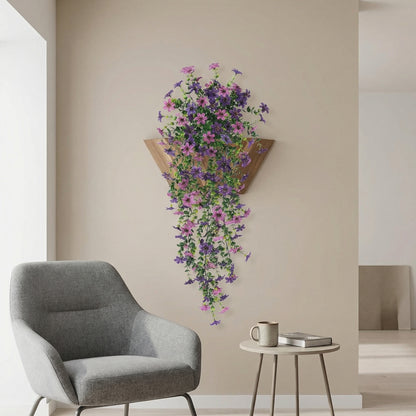 2 PCS Outdoor Cascading Daisy & Eucalyptus Florals – UV Resistant Hanging Faux Flower Bundles